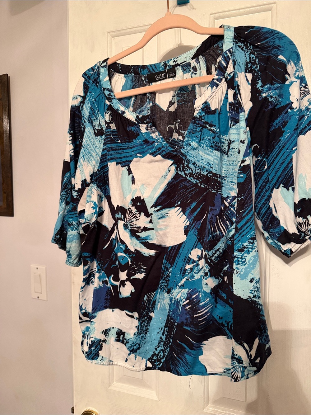 ANA Blue Floral Women’s Top